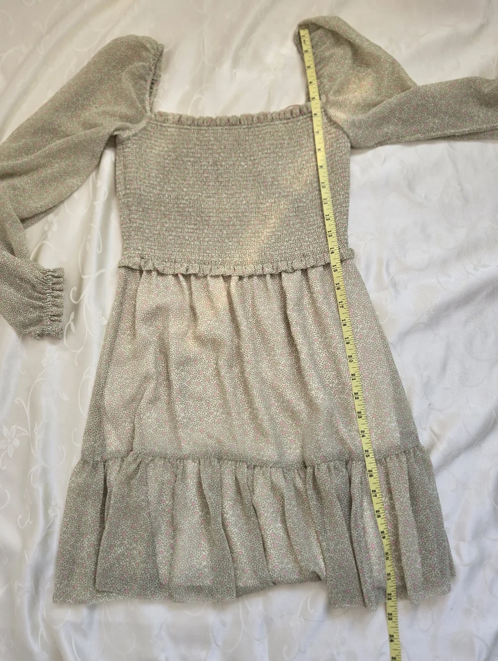 Aritzia Wilfred Tempest Dress Small Birch/Marsh Green - Picture 10 of 10